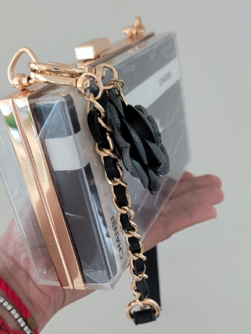 Clear Upcycled Acrylic Box Clutch